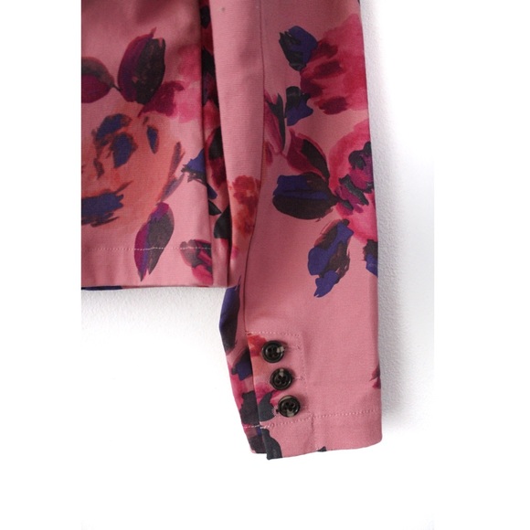 CAbi Pink Rose Garden Floral Buttoned Jacket Blazer Preowned XS - Picture 13 of 15